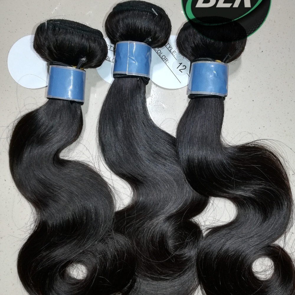 12" Body "S" Wave Weft. Weaves. Bundle